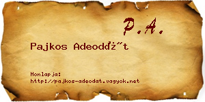 Pajkos Adeodát névjegykártya